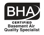 BHA Certified Basement Air Quality Specialist